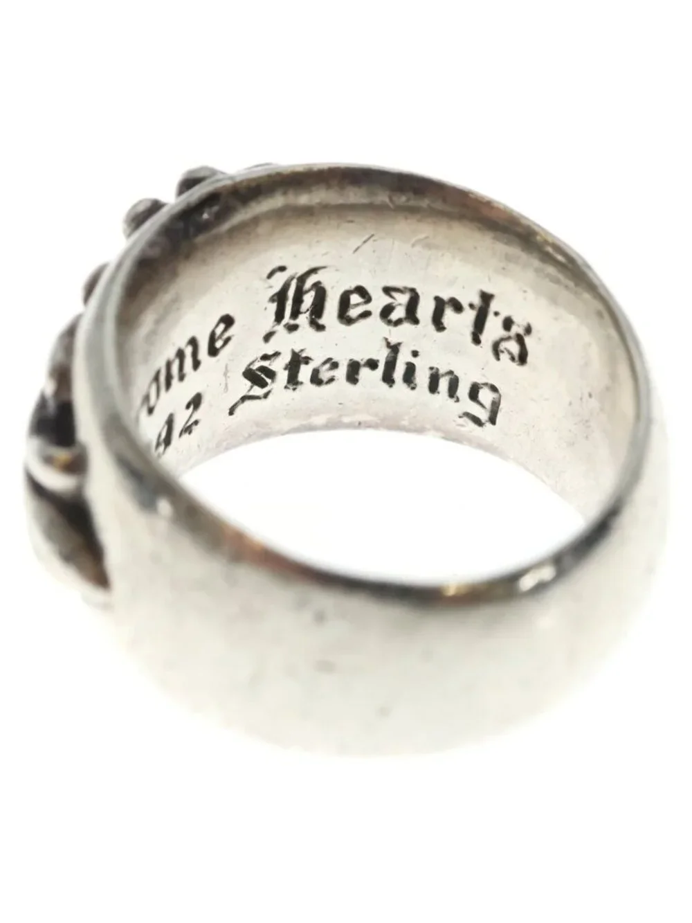 Chrome Hearts Flrl Floral Cross Ring Silver